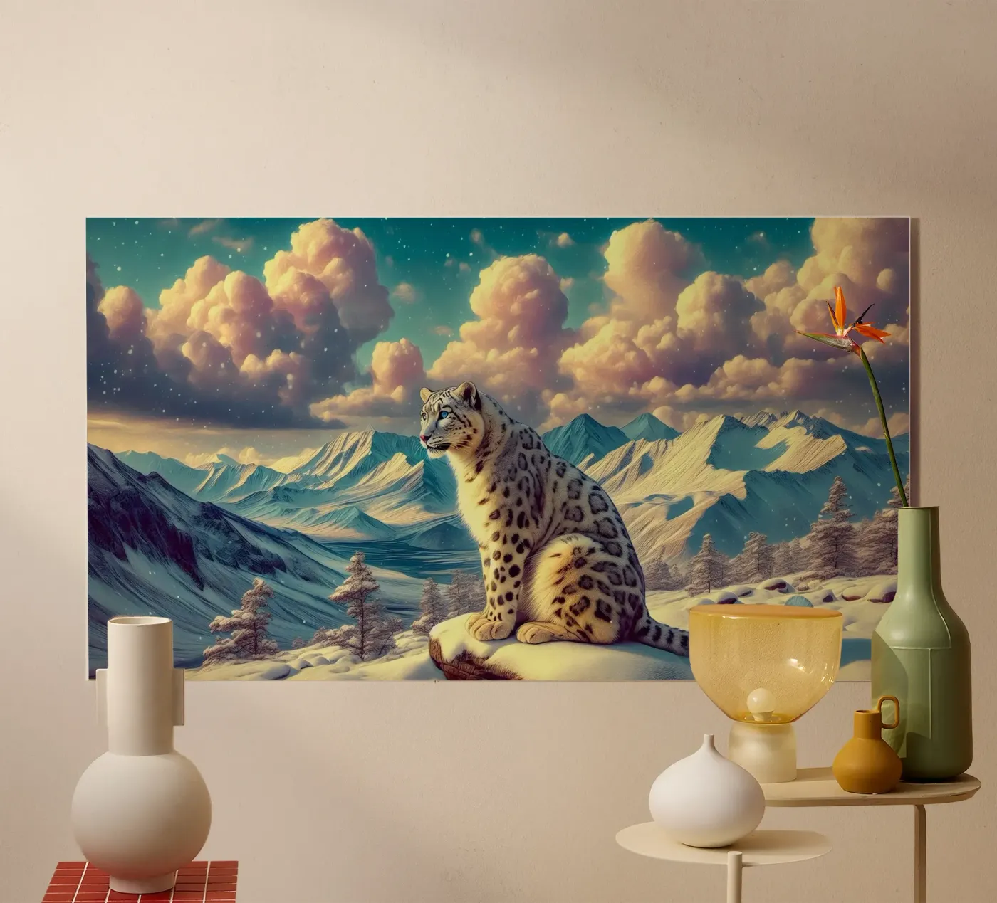 WHITE LEOPARD plexiglass da RUBIANT ART