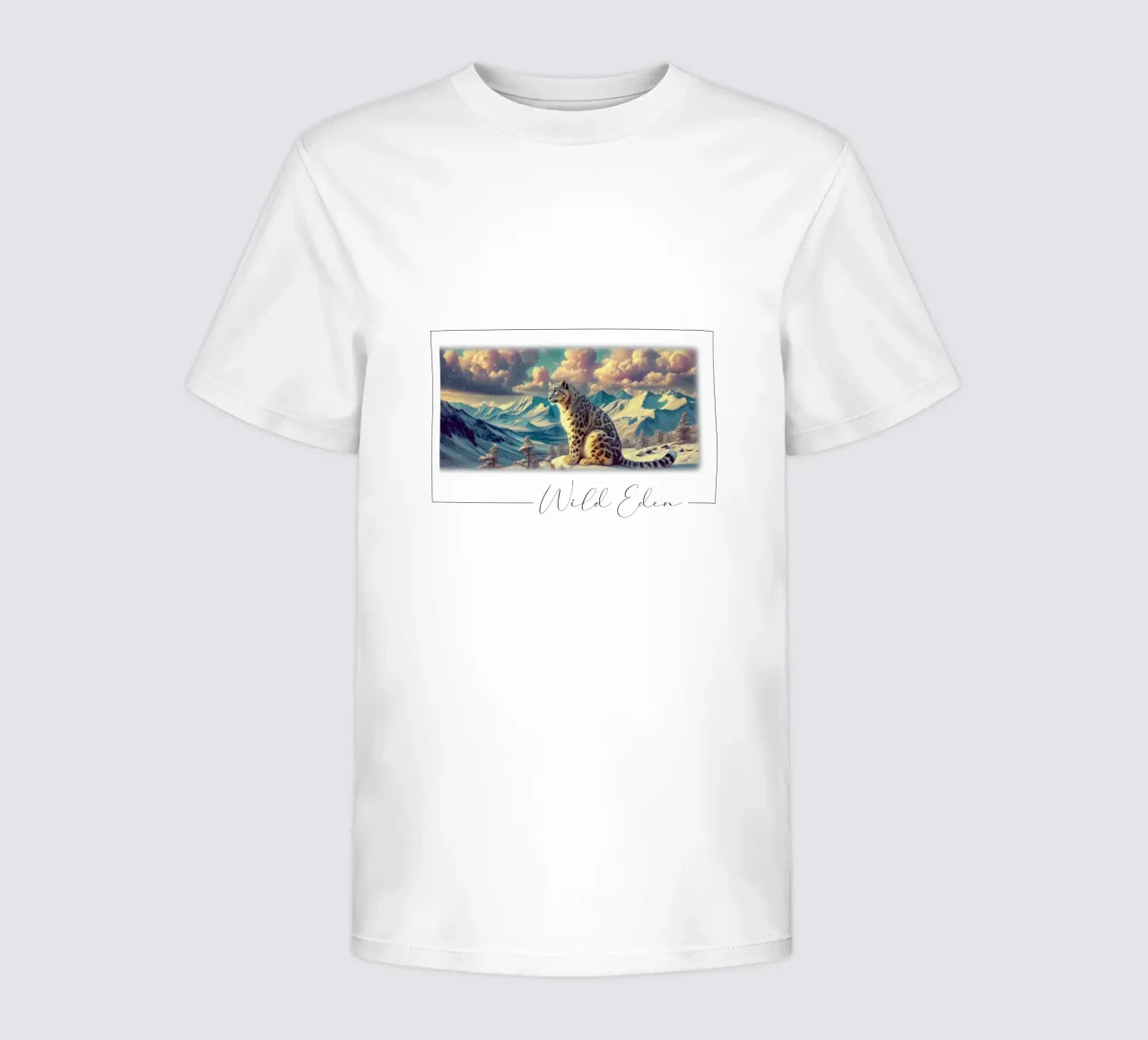 WHITE LEOPARD kids t-shirt by RUBIANT ART