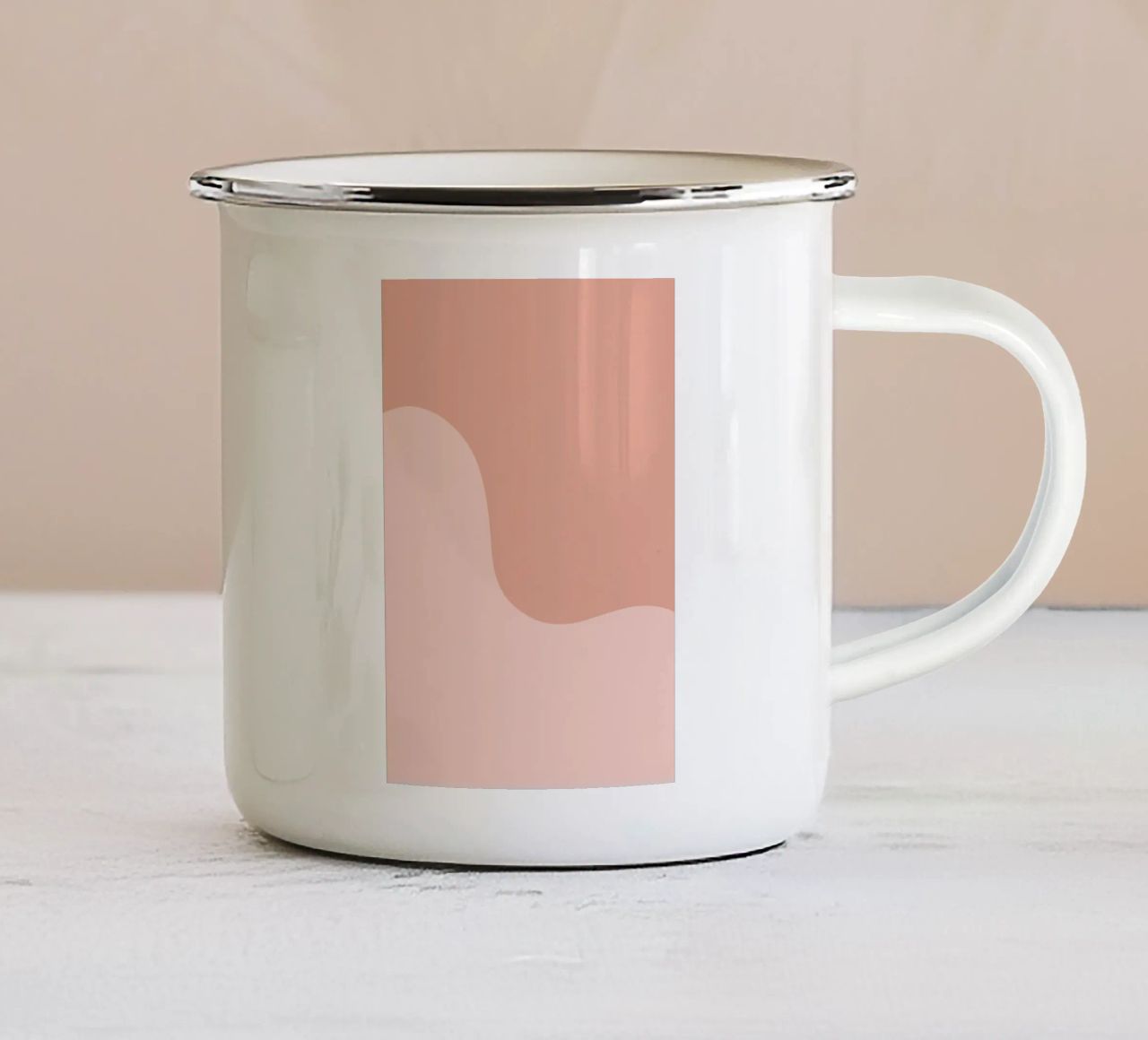 Warm retro curve Emaille Tasse von BAINAI KIDS