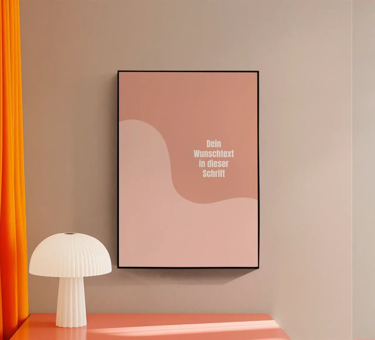 Wunschtext warm retro curve plexiglass da BAINAI KIDS