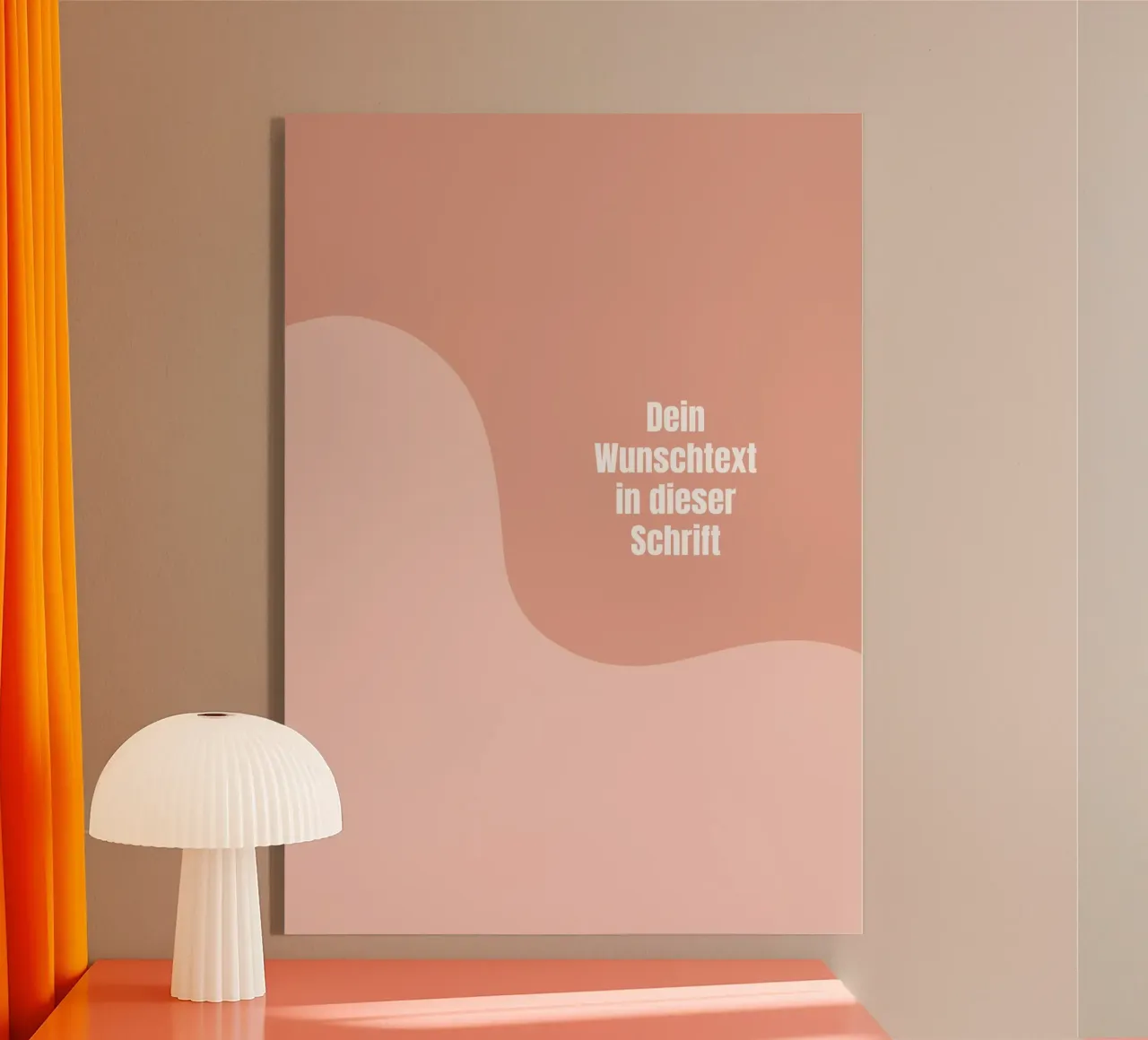 Wunschtext warm retro curve plexiglass da BAINAI KIDS