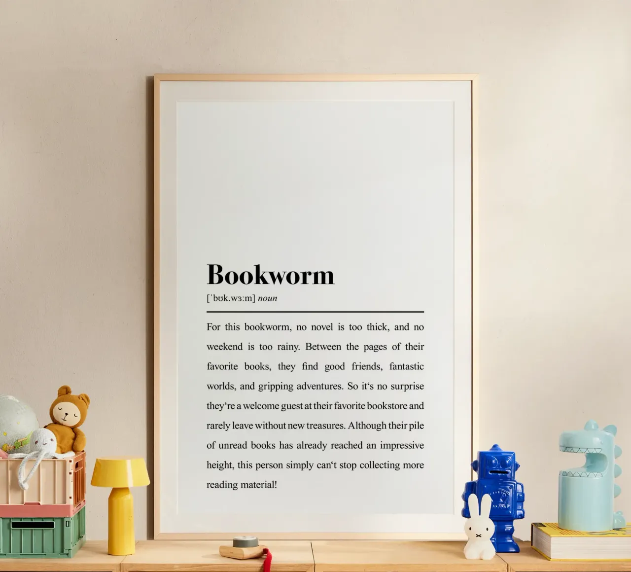 Definizione di topo di biblioteca Stampa: Citazione per chi ama leggere poster da Pulse of Art