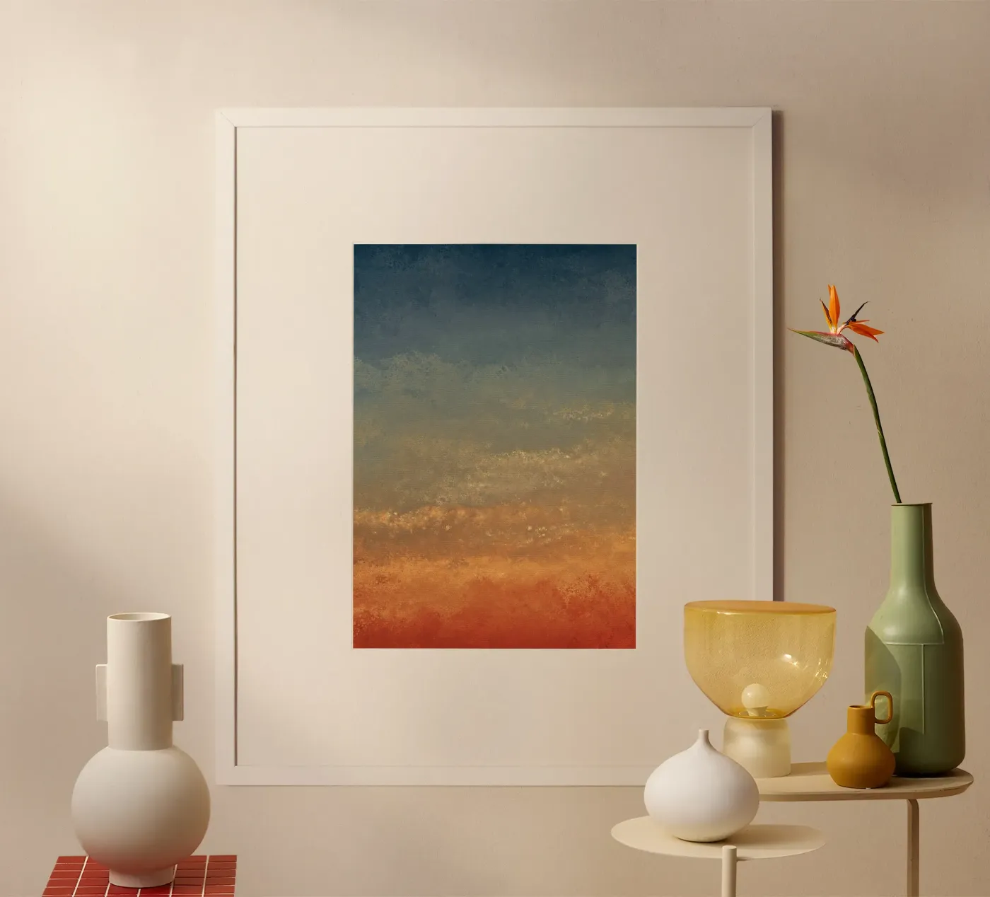 Monaco Sunset - Abstract poster da Tida vom Weg