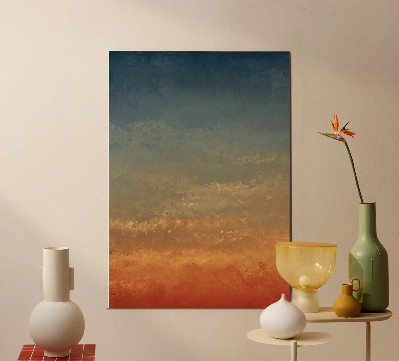 Monaco Sunset - Abstract poster da Tida vom Weg