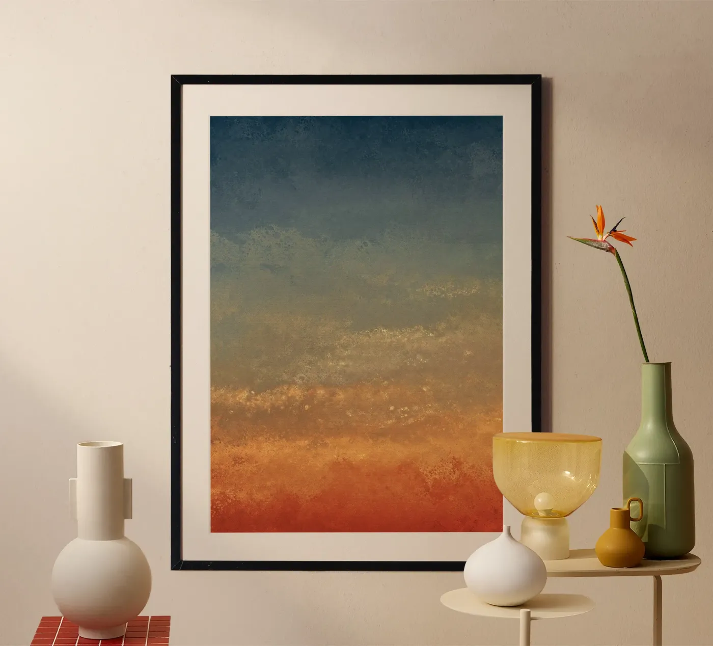 Monaco Sunset - Abstract poster da Tida vom Weg