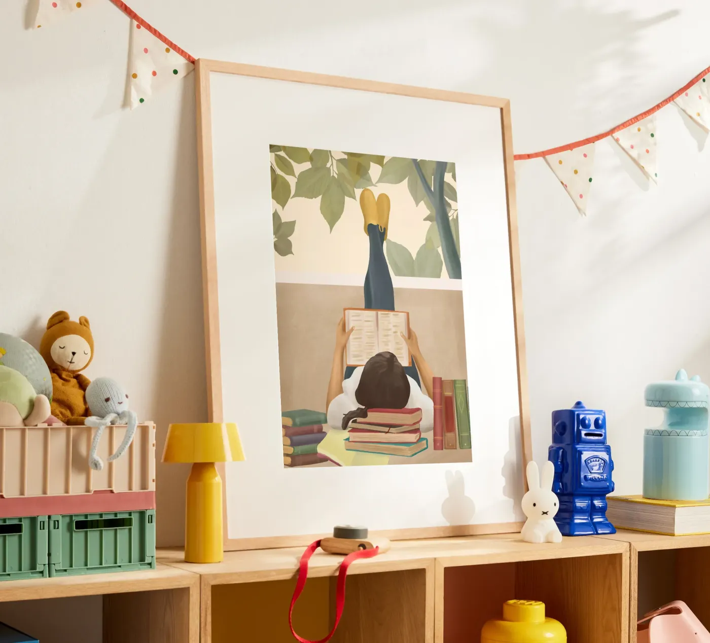 Bookworm Poster von Flow Line