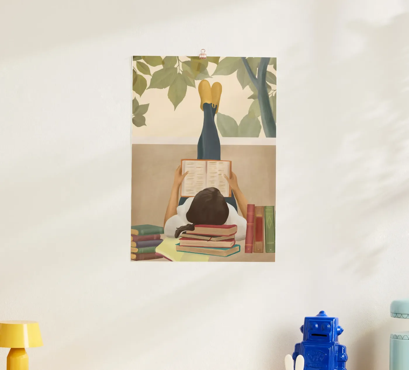 Bookworm Poster von Flow Line