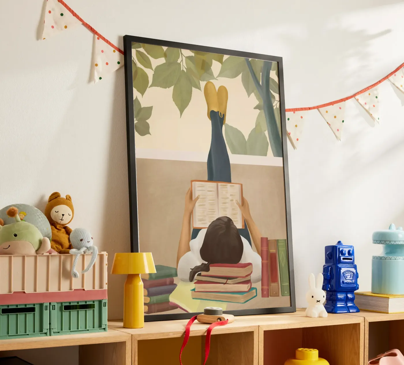 Bookworm Poster von Flow Line