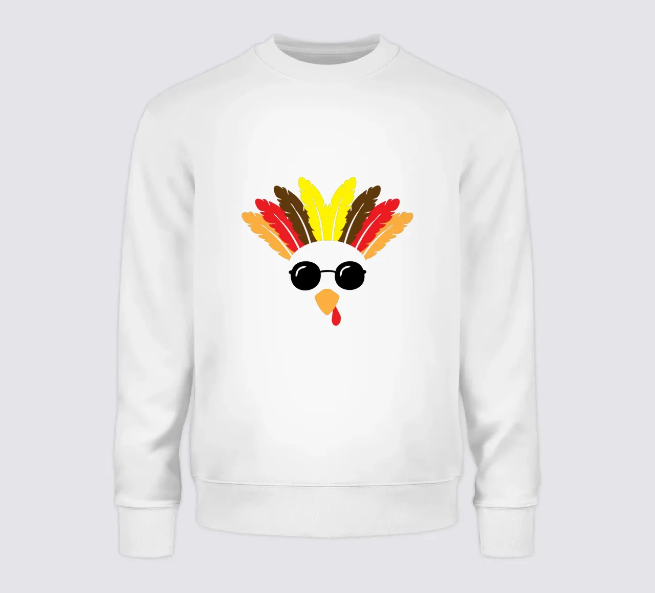 Tacchino faccia buffa con occhiali felpa da vickeyroads