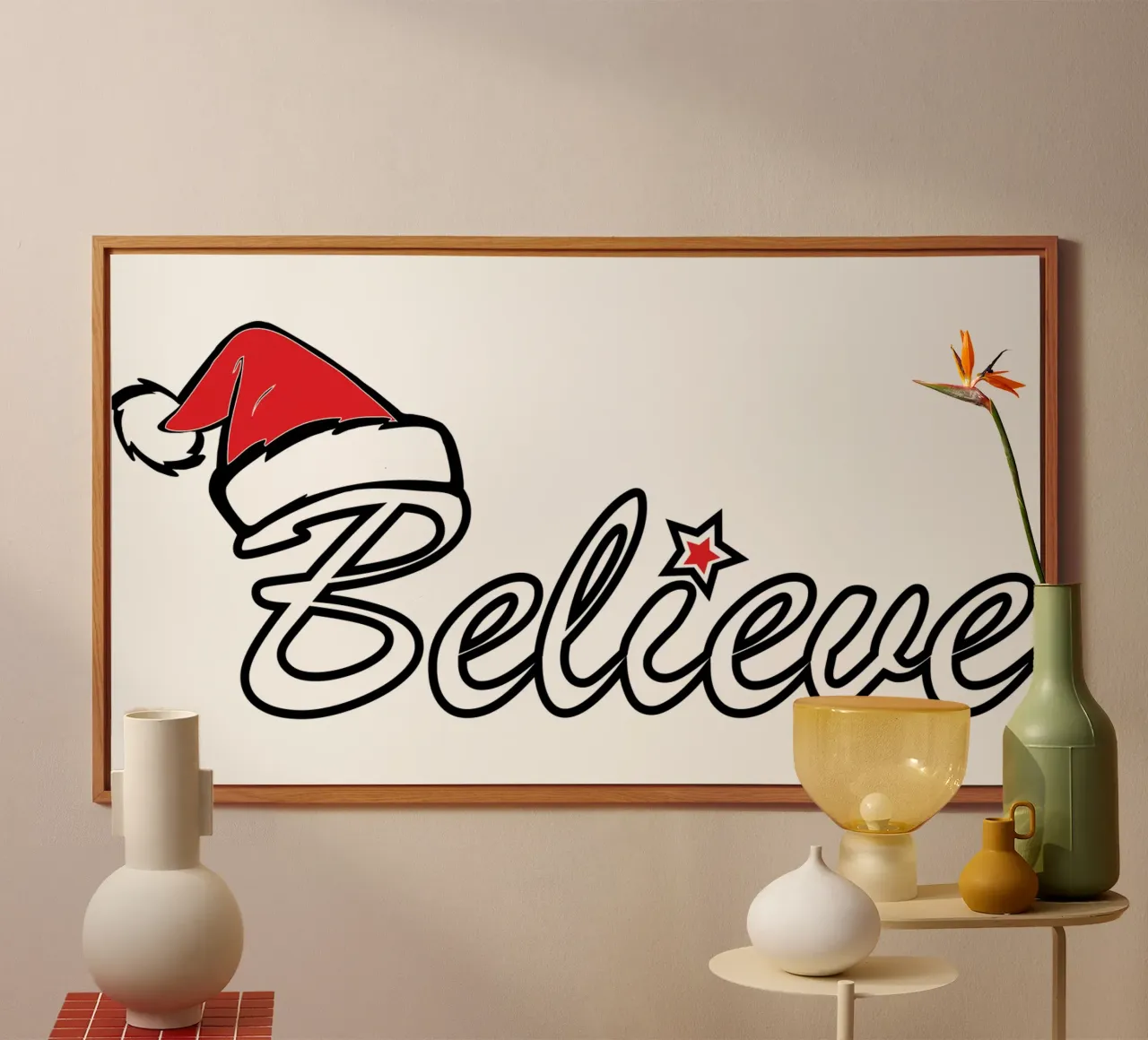 Glaube an den Weihnachtsmann Weihnachten Alu-Dibond von vickeyroads