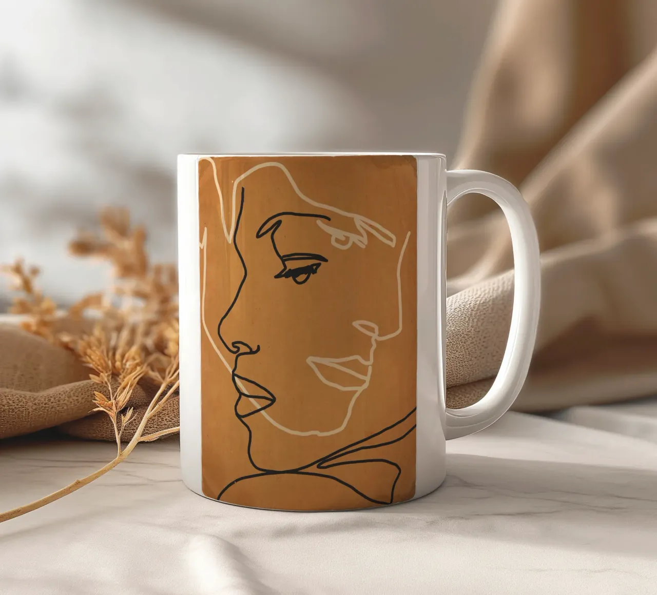 Volto astratto 15 tazza in ceramica da ThingDesign