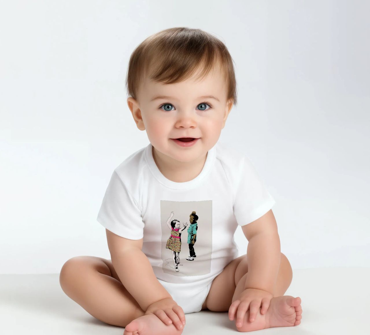 Dancing Kid body neonato maniche corte da La Belette Rose