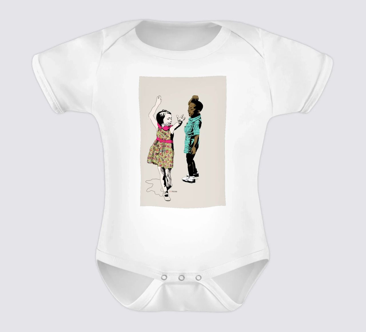 Dancing Kid body neonato maniche corte da La Belette Rose