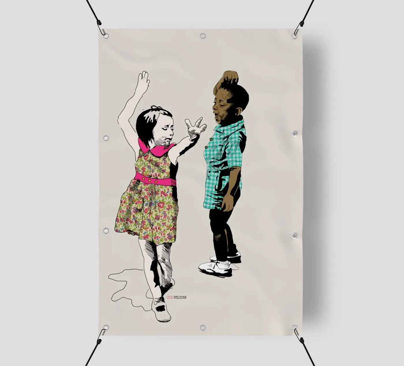 Dancing Kid telo in pvc da La Belette Rose