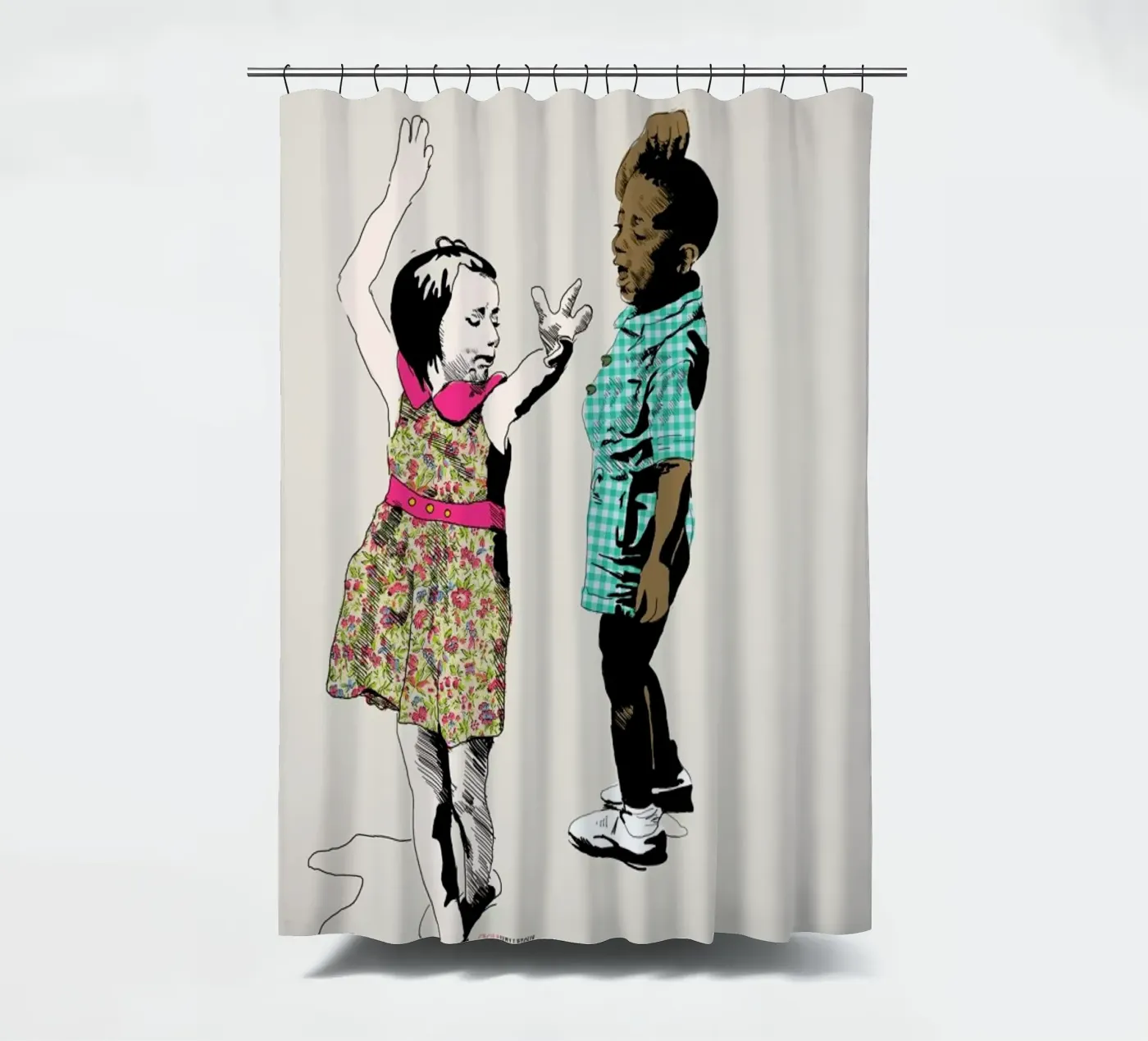 Dancing Kid Duschvorhang von La Belette Rose