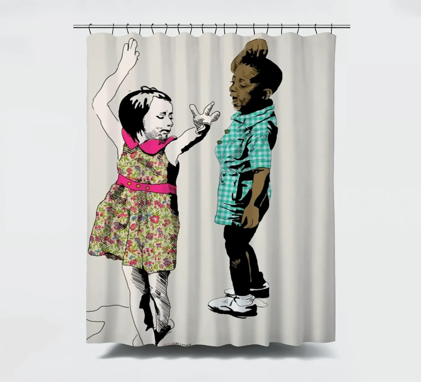 Dancing Kid Duschvorhang von La Belette Rose