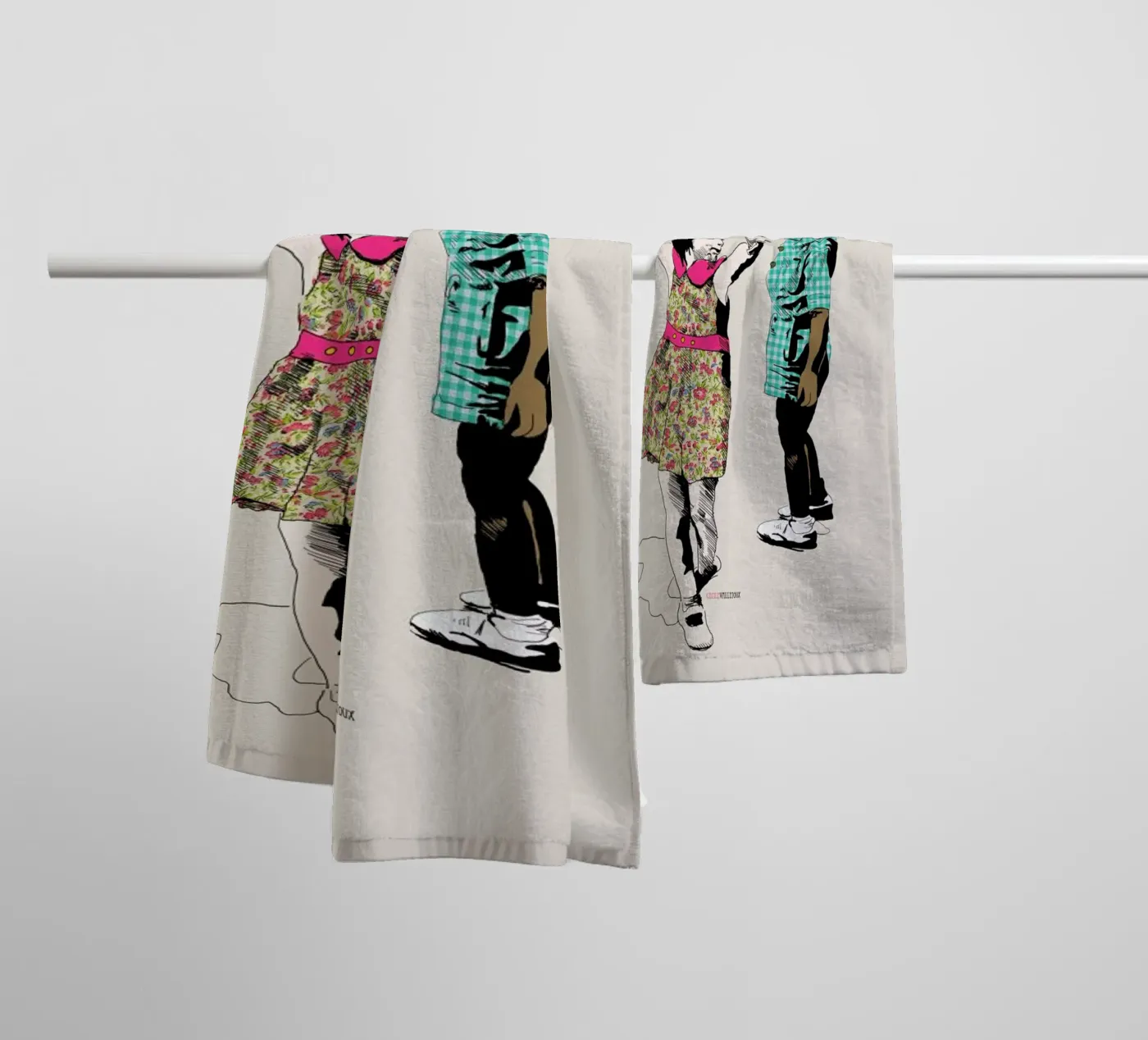 Dancing Kid Handtuch von La Belette Rose