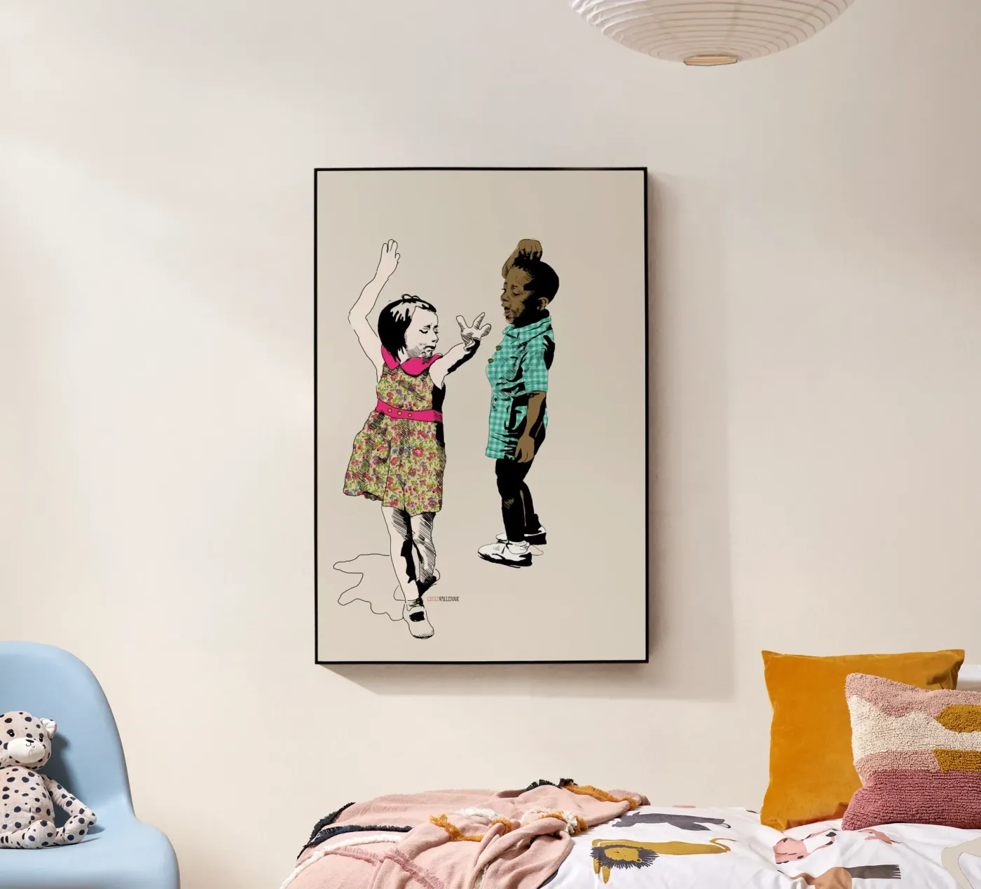 Dancing Kid acryl van La Belette Rose