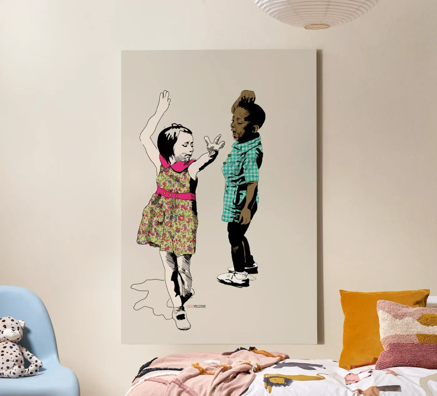 Dancing Kid canvas by La Belette Rose