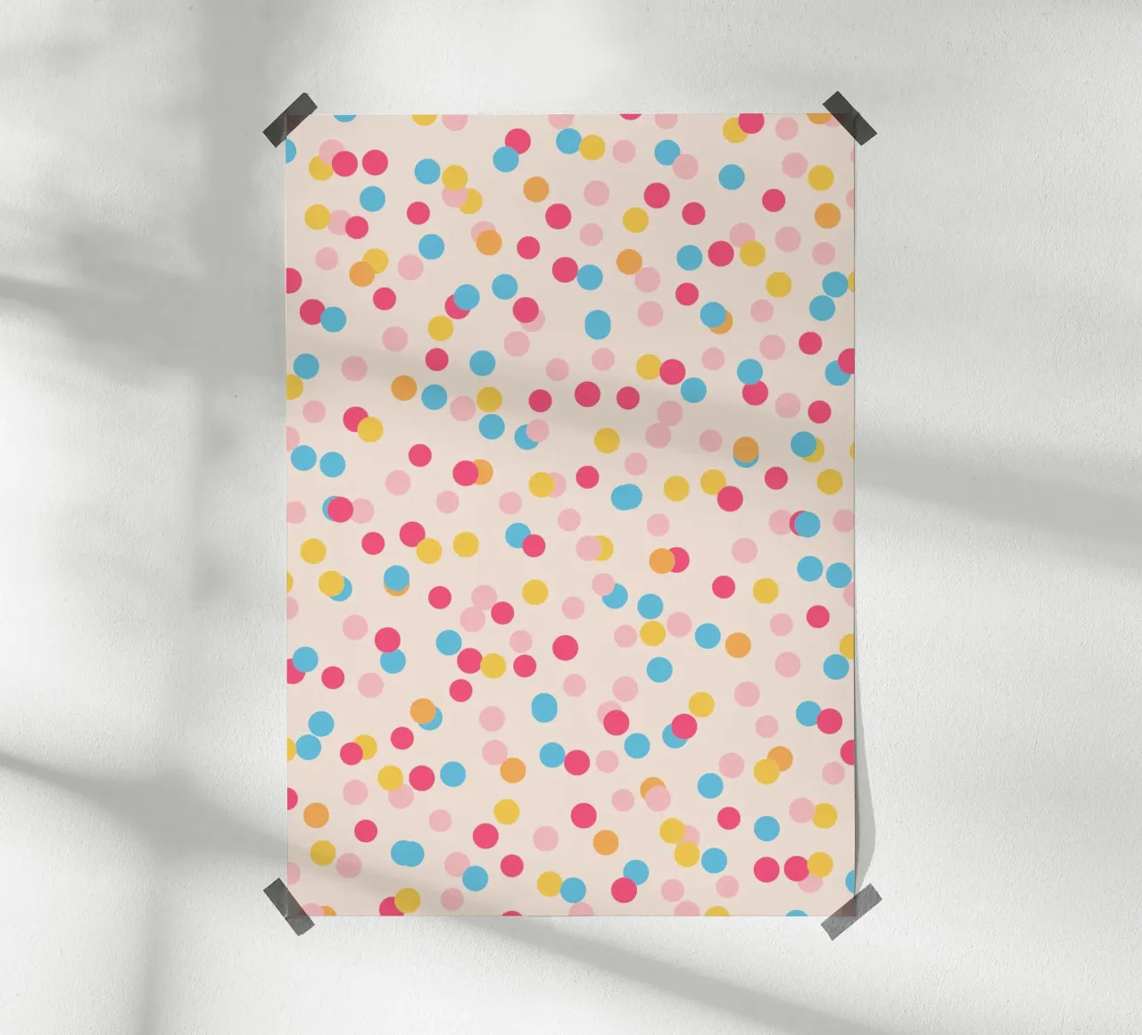 Konfetti Pastell poster con telaio in plastica da BAINAI KIDS