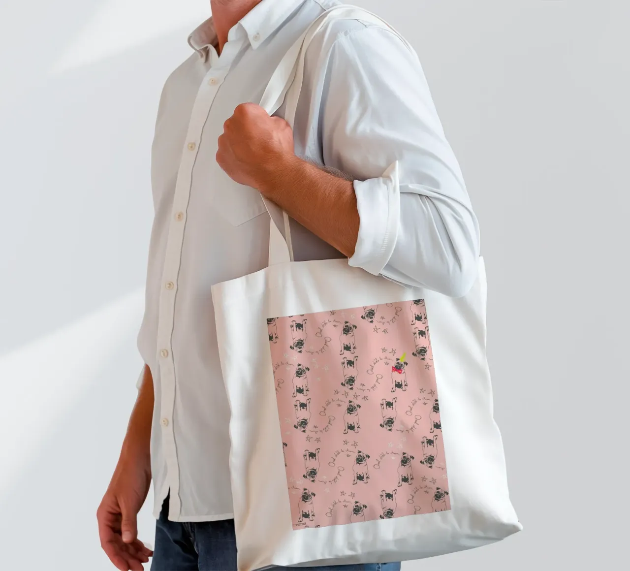 Drole de Chien borsa in juta da La Belette Rose