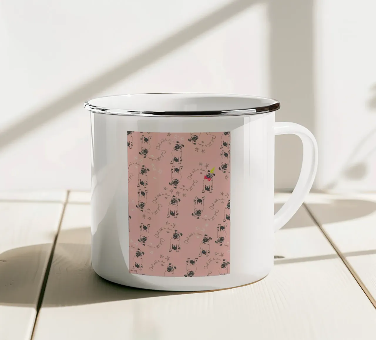Drole de Chien tazza in smalto da La Belette Rose