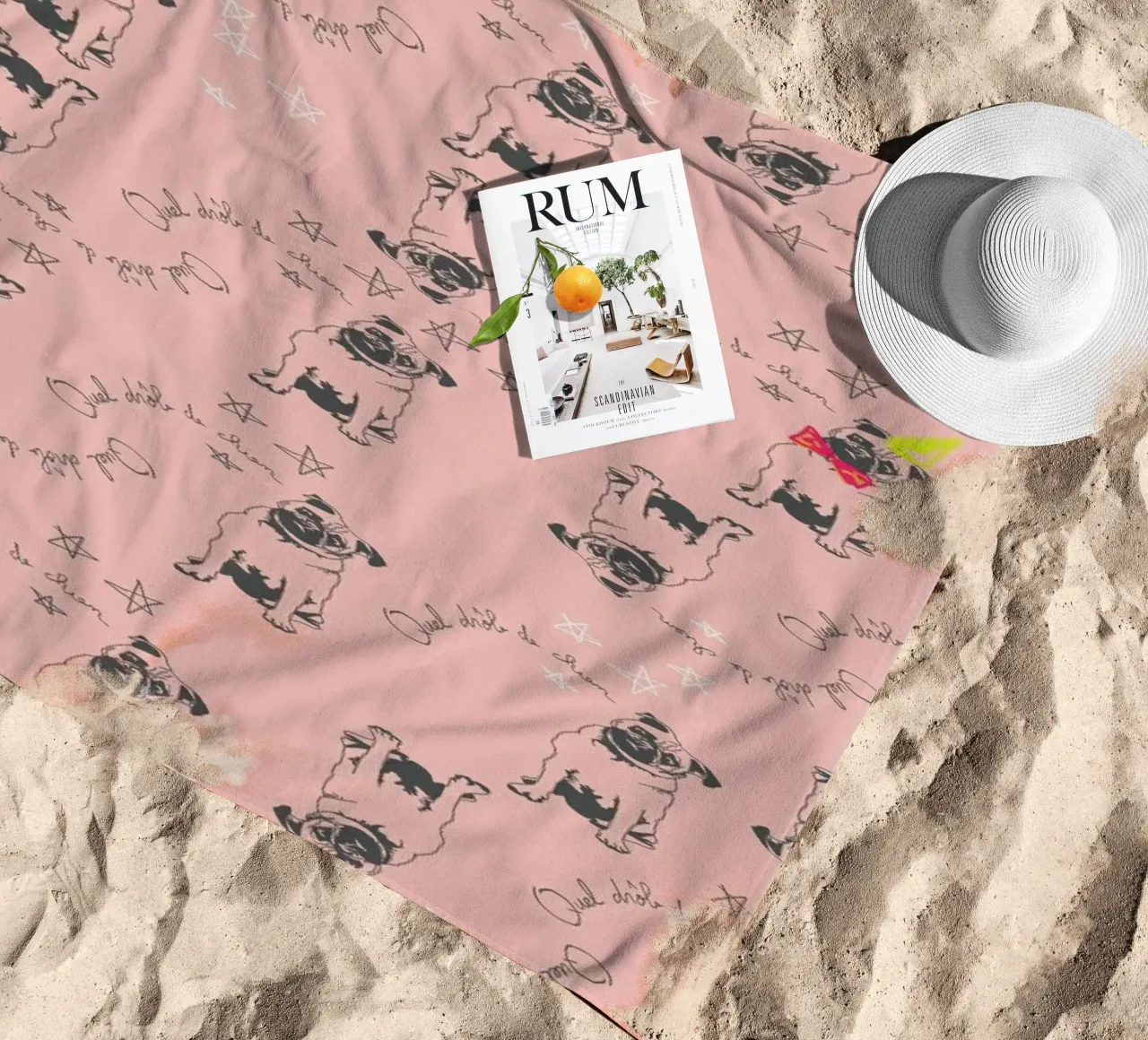 Drole de Chien telo mare da La Belette Rose