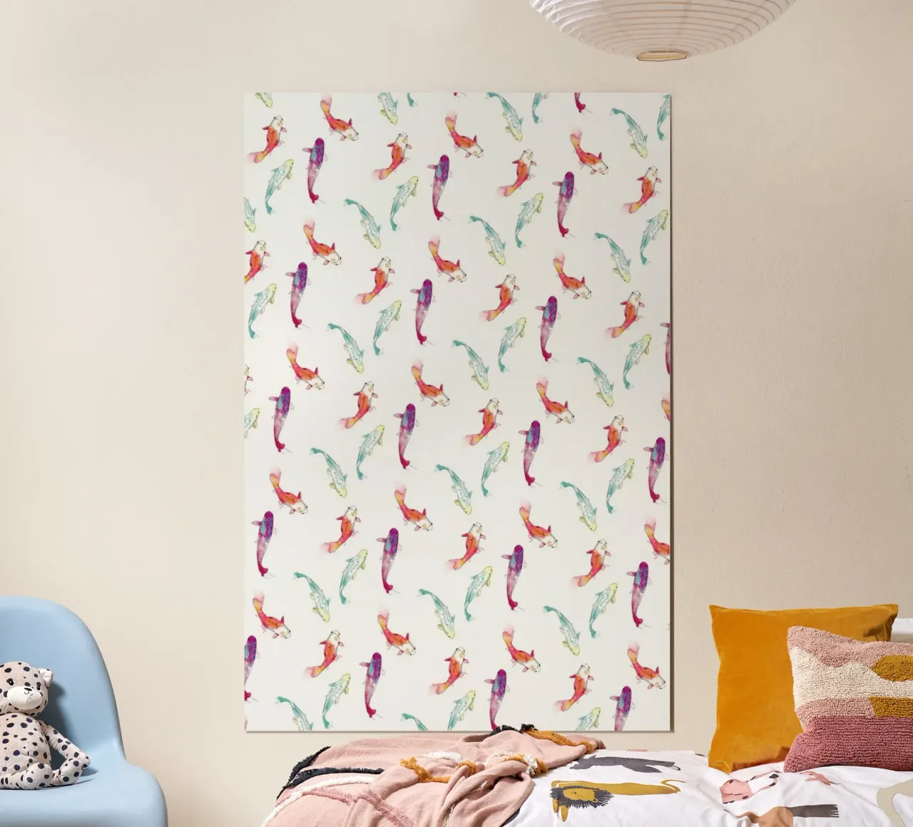 Fishes poster con telaio in alluminio da La Belette Rose