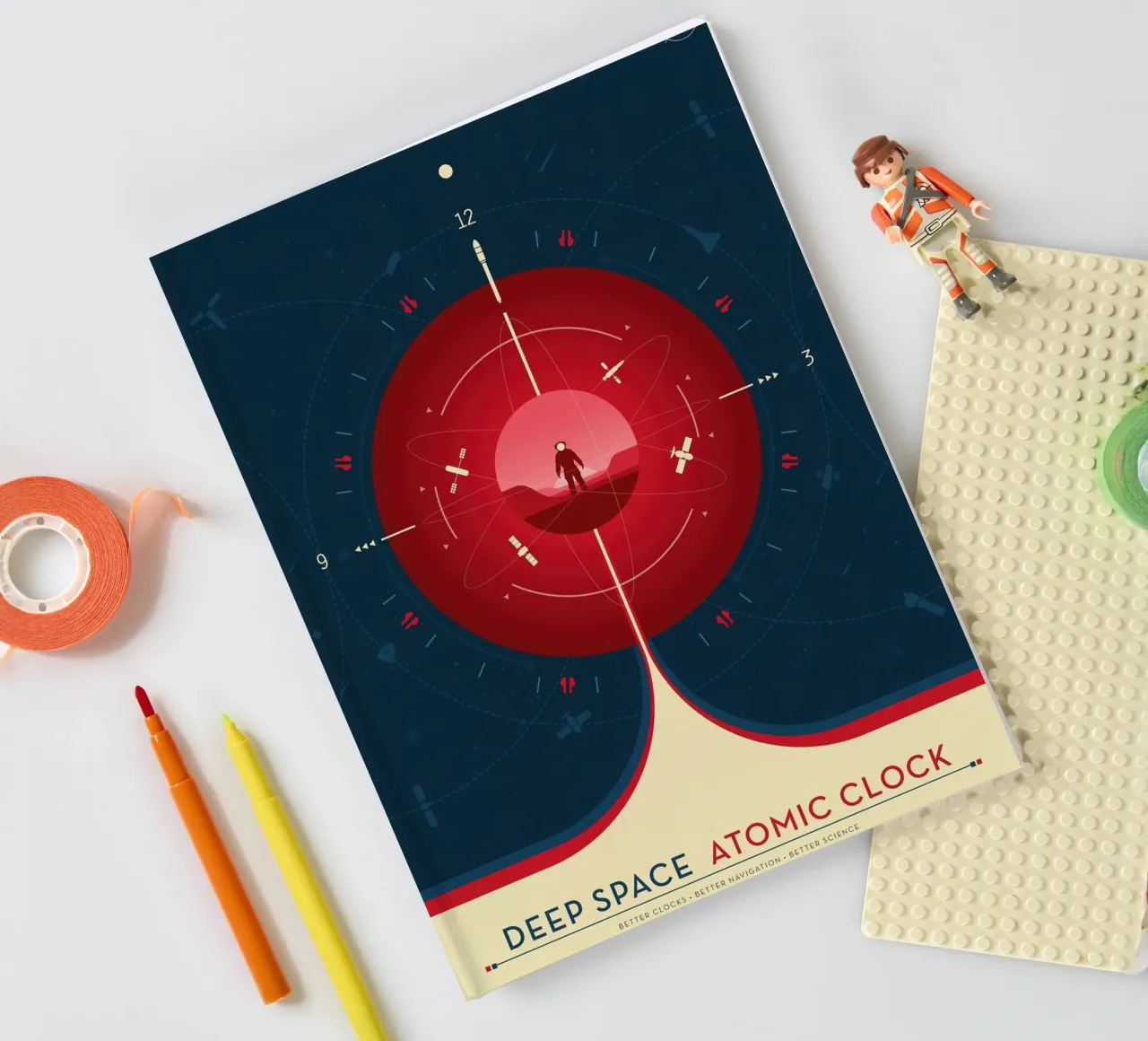 NASA Atomic Clock Poster notebook by 🎁 NOBELART