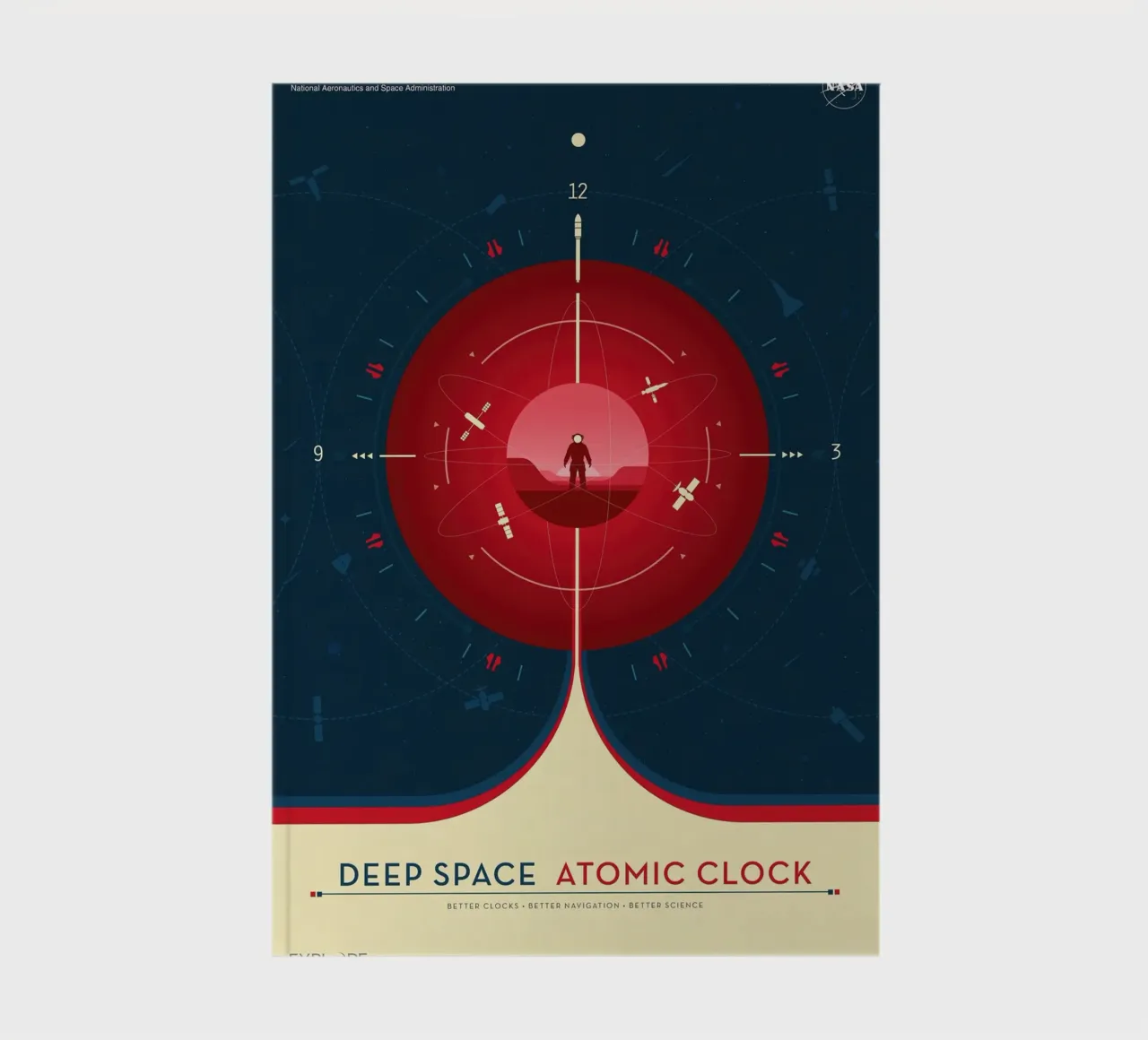 NASA Atomic Clock Poster notebook by 🎁 NOBELART