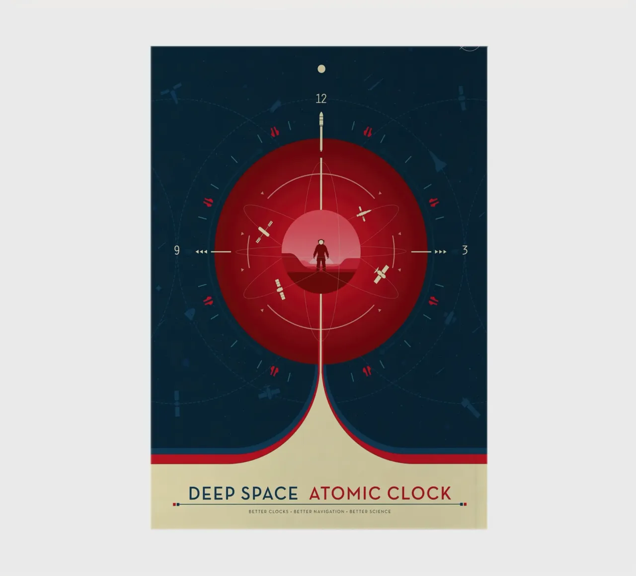 NASA Atomic Clock Poster notebook by 🎁 NOBELART