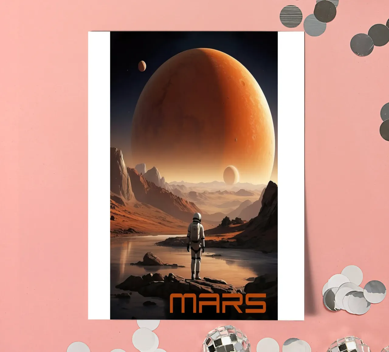 Poster della NASA su Marte foglio adesivo da 🎁 ARTVI-SHOP