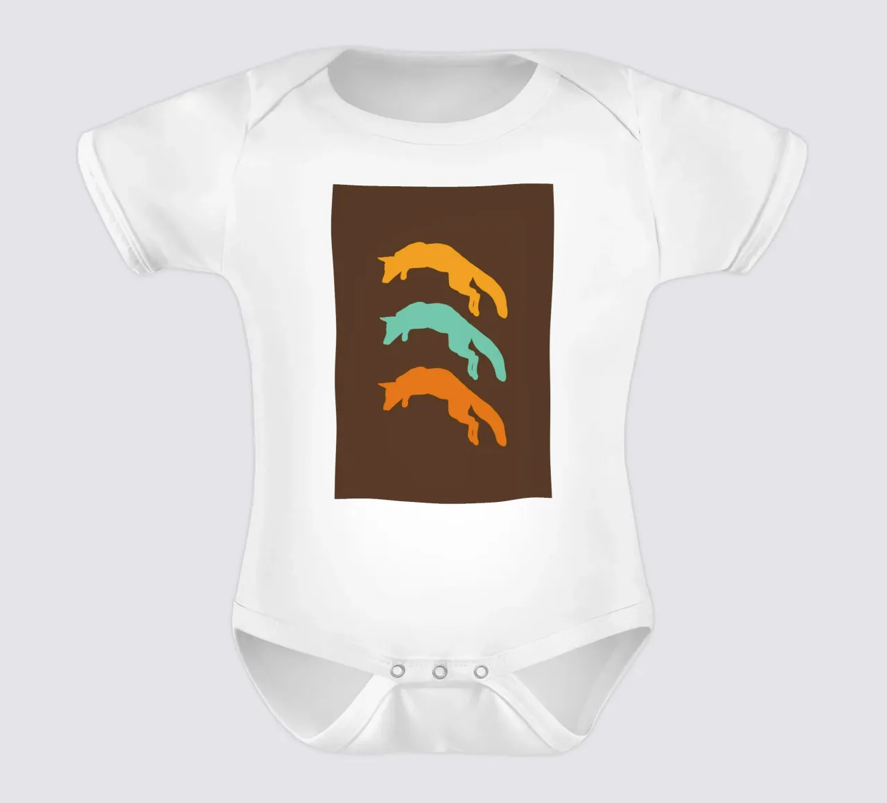 Retro Fuchs body neonato maniche corte da BAINAI KIDS