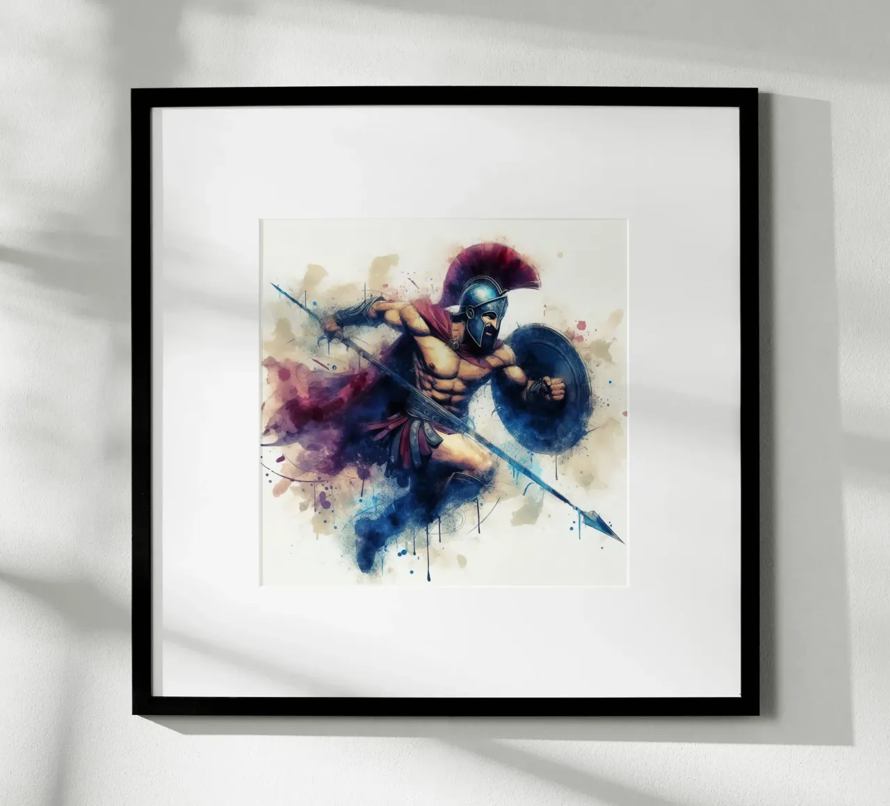 Spartan Greek warrior in watercolor hahnemühle by 🎁 ARTVI-SHOP