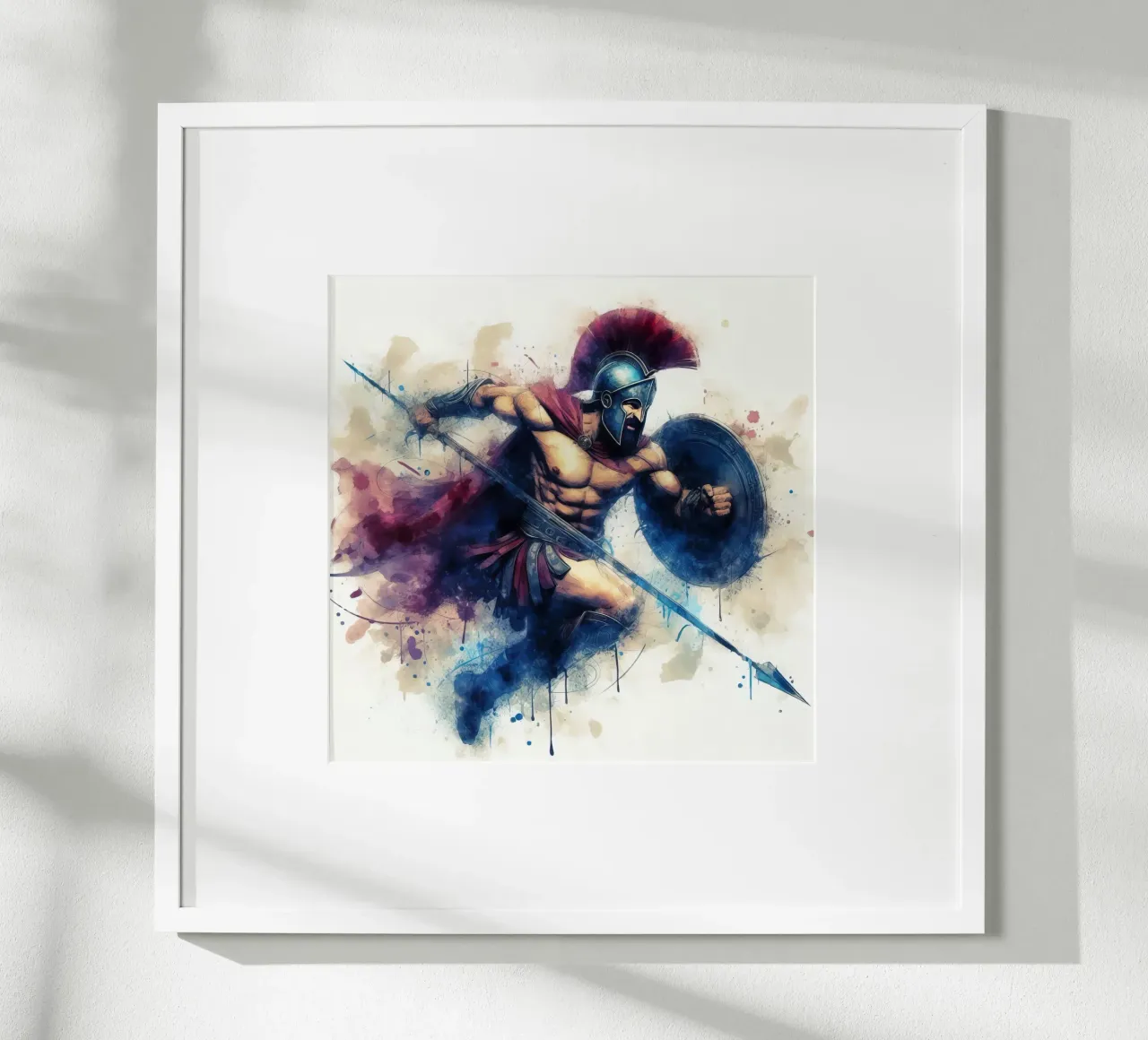 Spartan Greek warrior in watercolor hahnemühle by 🎁 ARTVI-SHOP