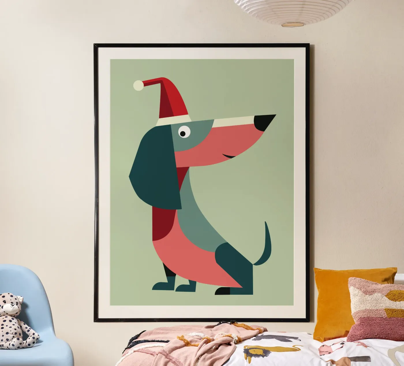 Weihnachtsdackel poster da DARIA IVANOVNA
