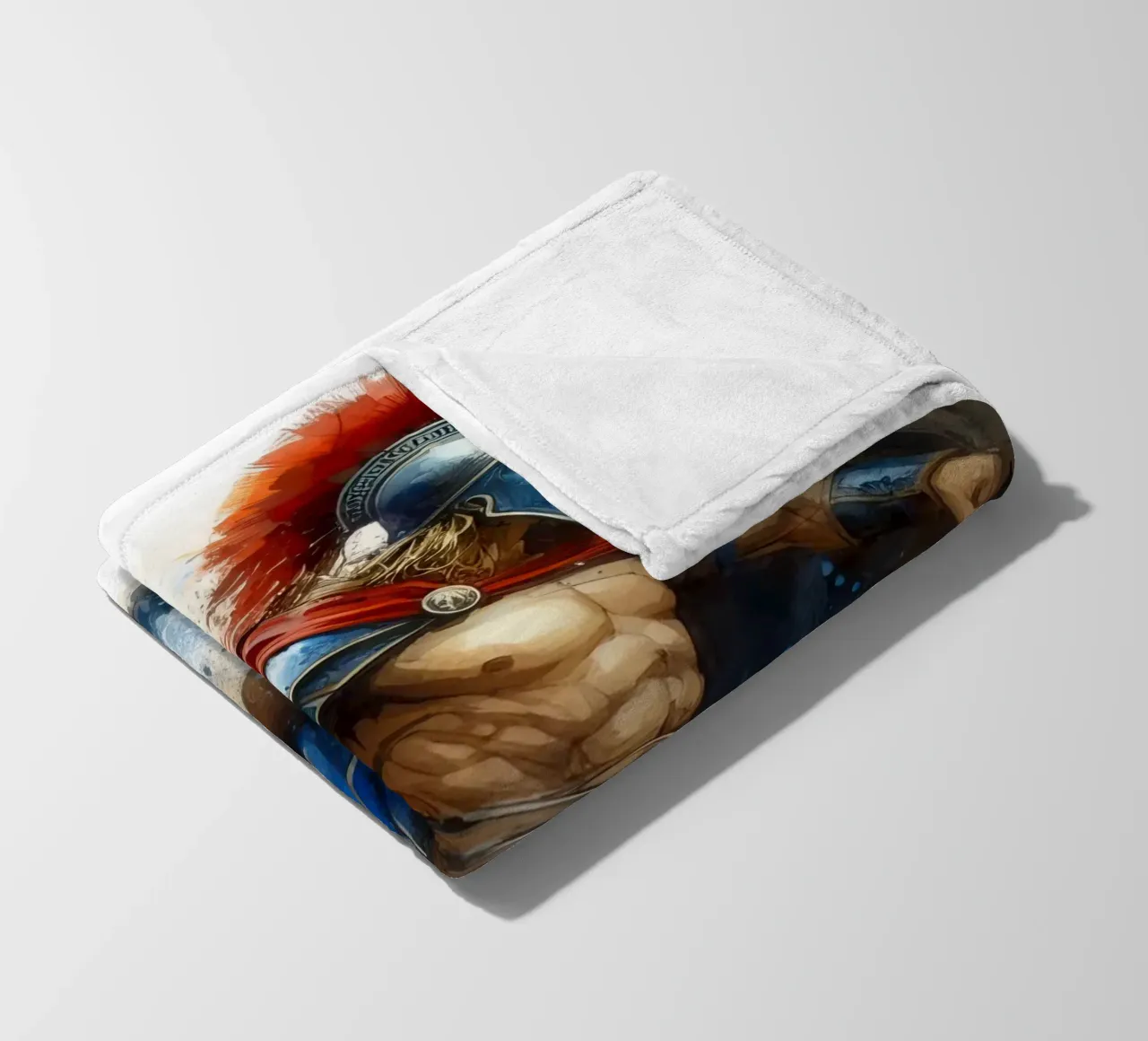 Guerriero greco spartano in acquerello coperta in pile da 🎁 ARTVI-SHOP