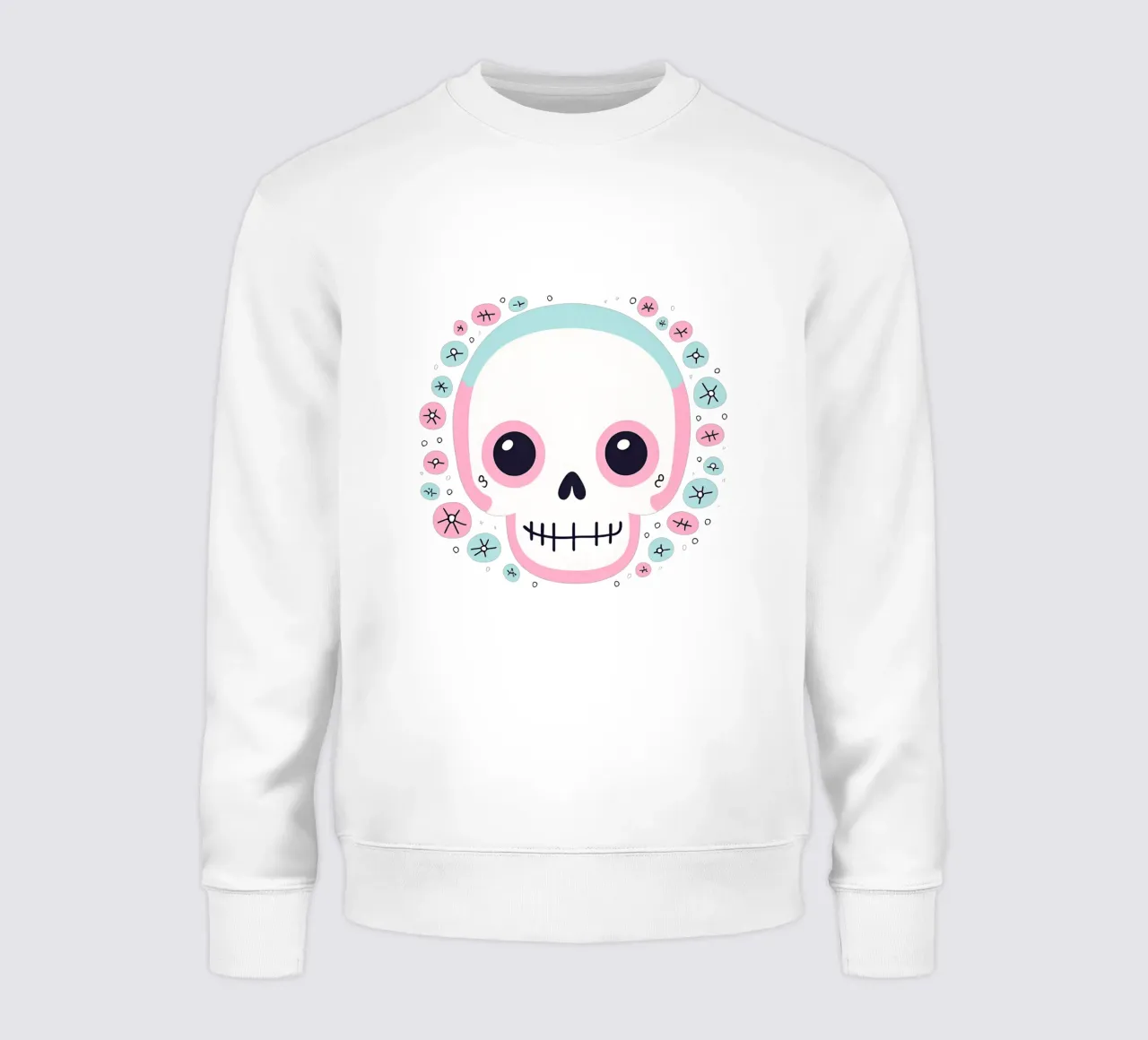 teschio kawaii felpa da Rezh creations