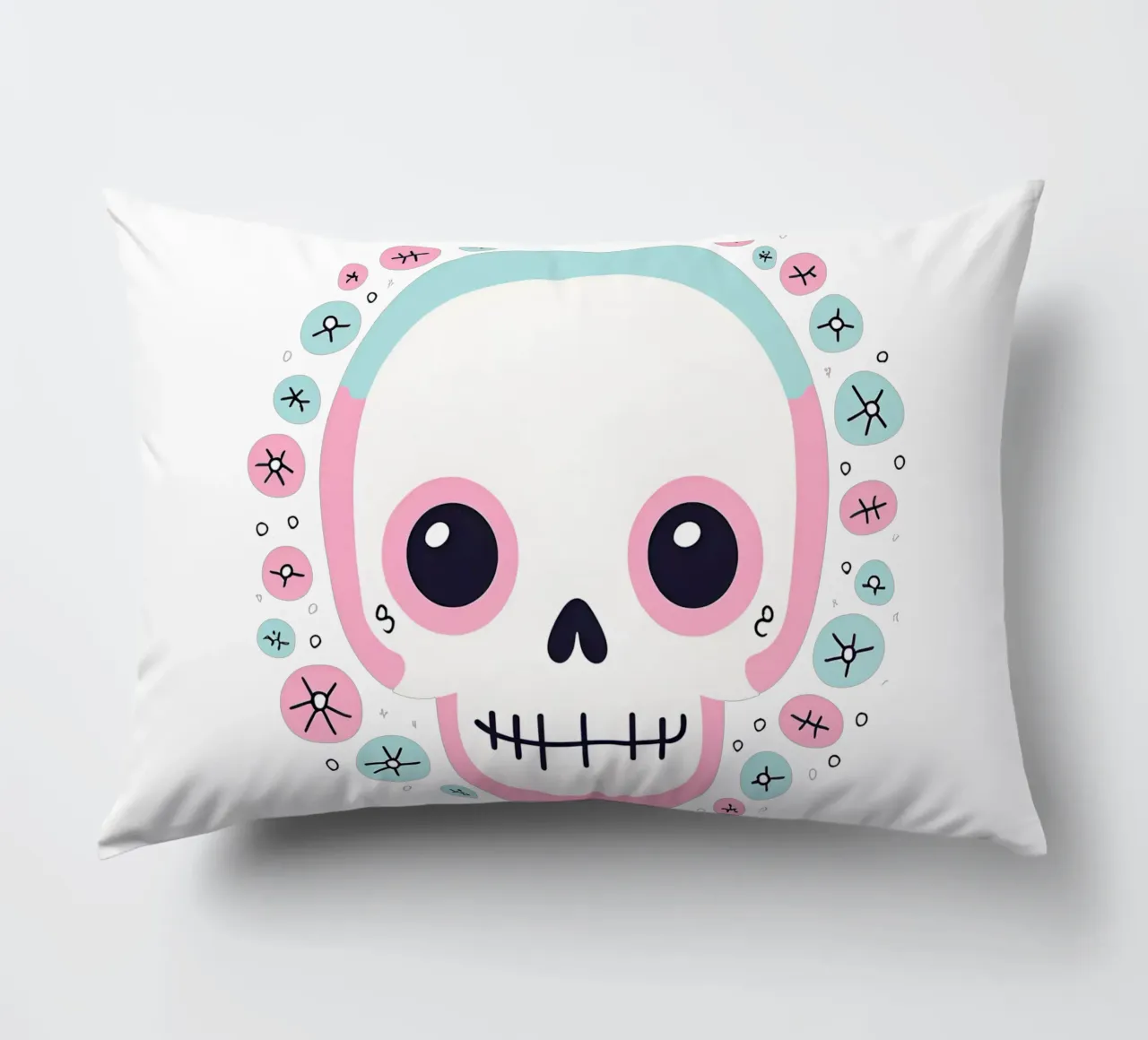 teschio kawaii cuscino da Rezh creations