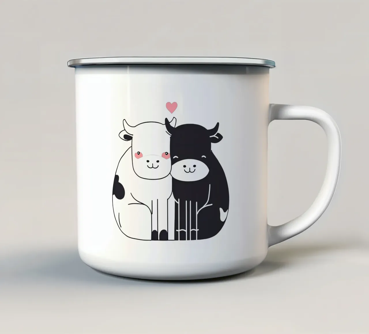 amore duro tazza in smalto da Rezh creations
