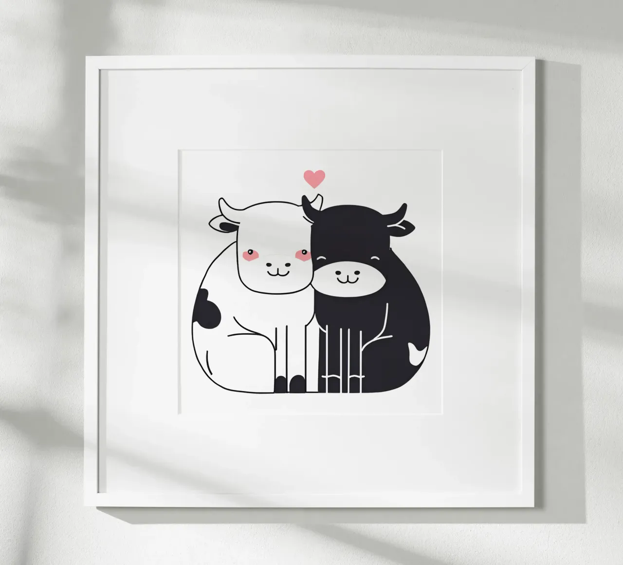 amore duro poster con telaio in legno da Rezh creations