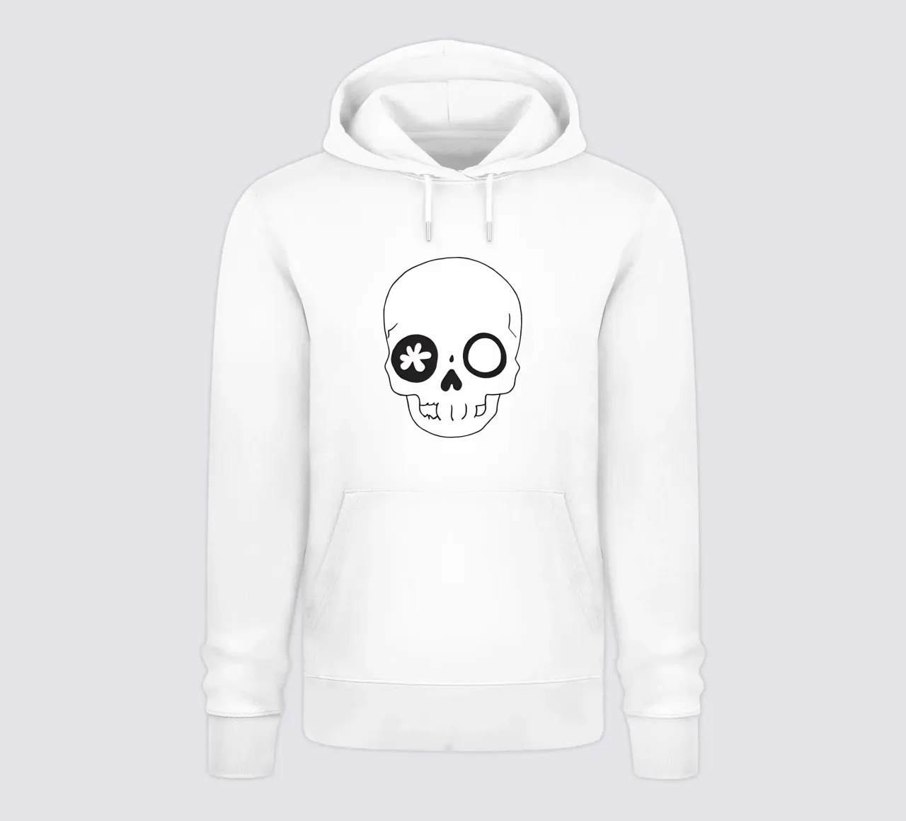 teschio kawaii 2 felpa con cappuccio da Rezh creations