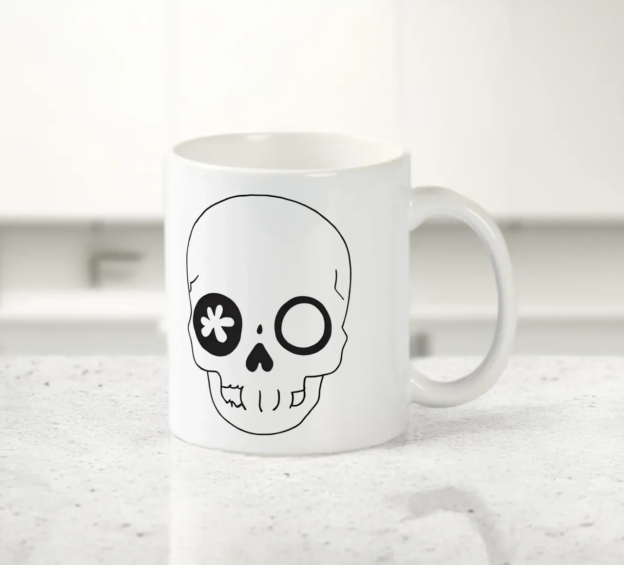 teschio kawaii 2 tazza in ceramica da Rezh creations