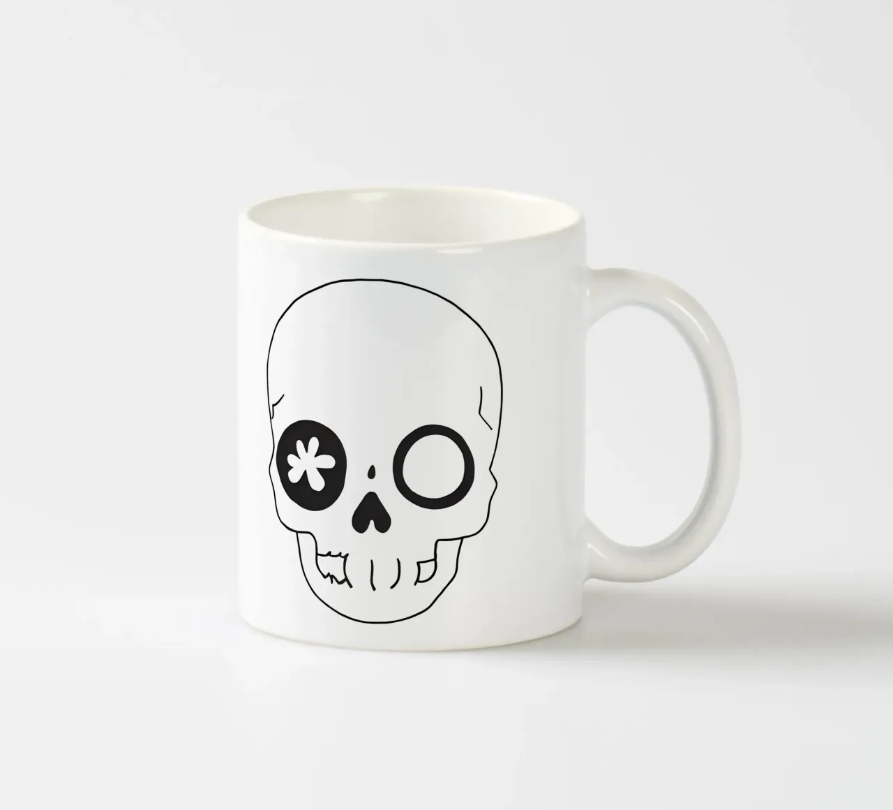 teschio kawaii 2 tazza in ceramica da Rezh creations