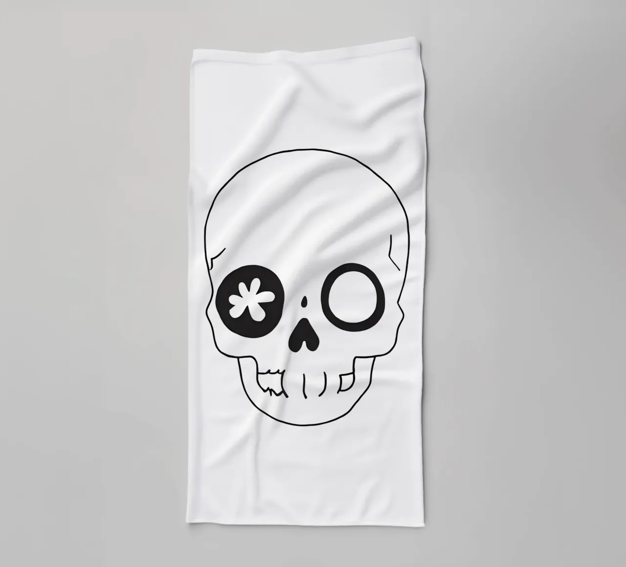 kawaii-totenkopf 2 Handtuch von Rezh creations