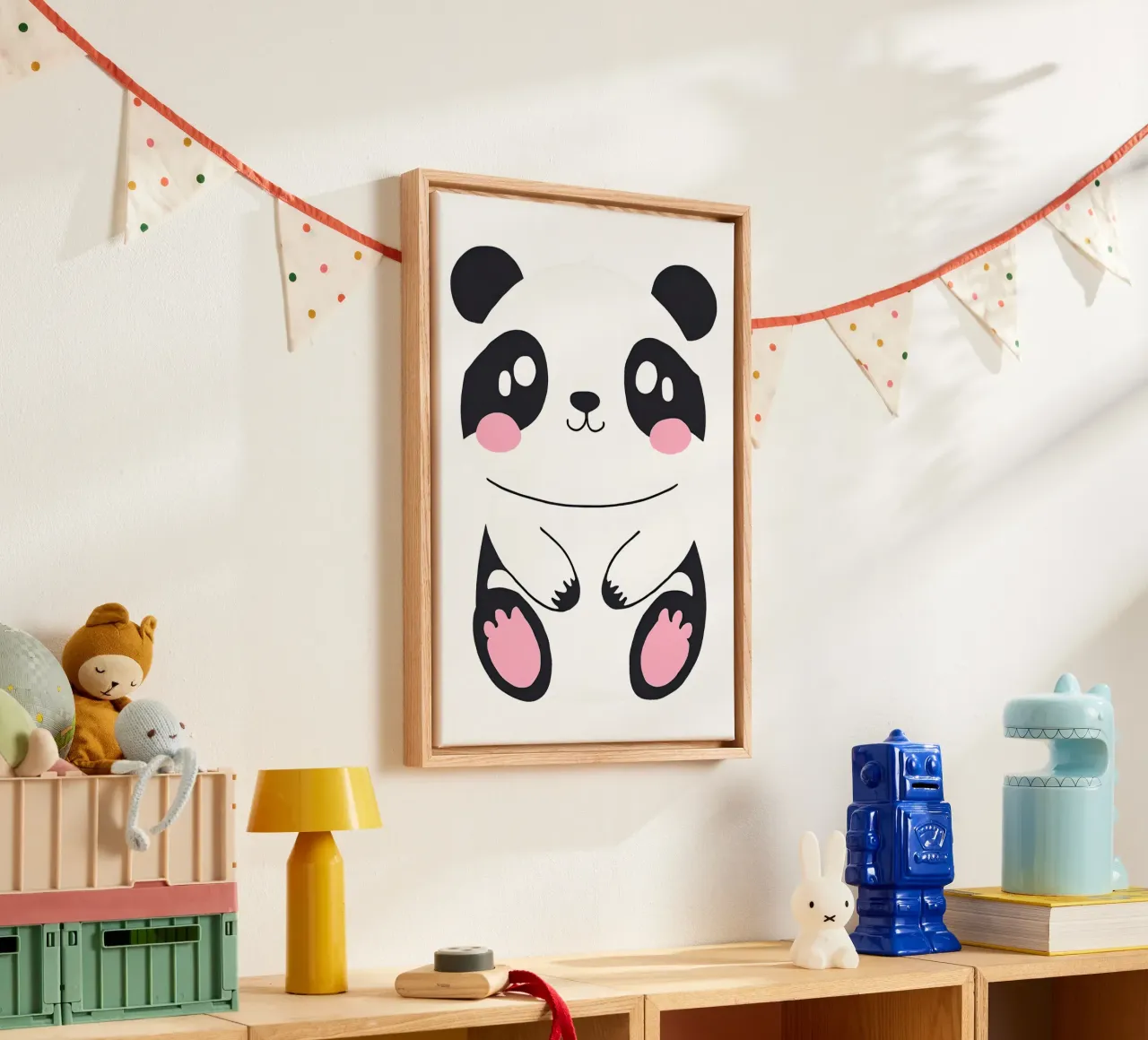 panda kawaii 1 tela con Cornice a cassetta da Rezh creations