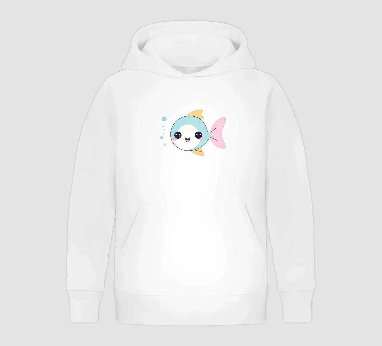 poisson kawaii 1 kids hoodie by Rezh creations
