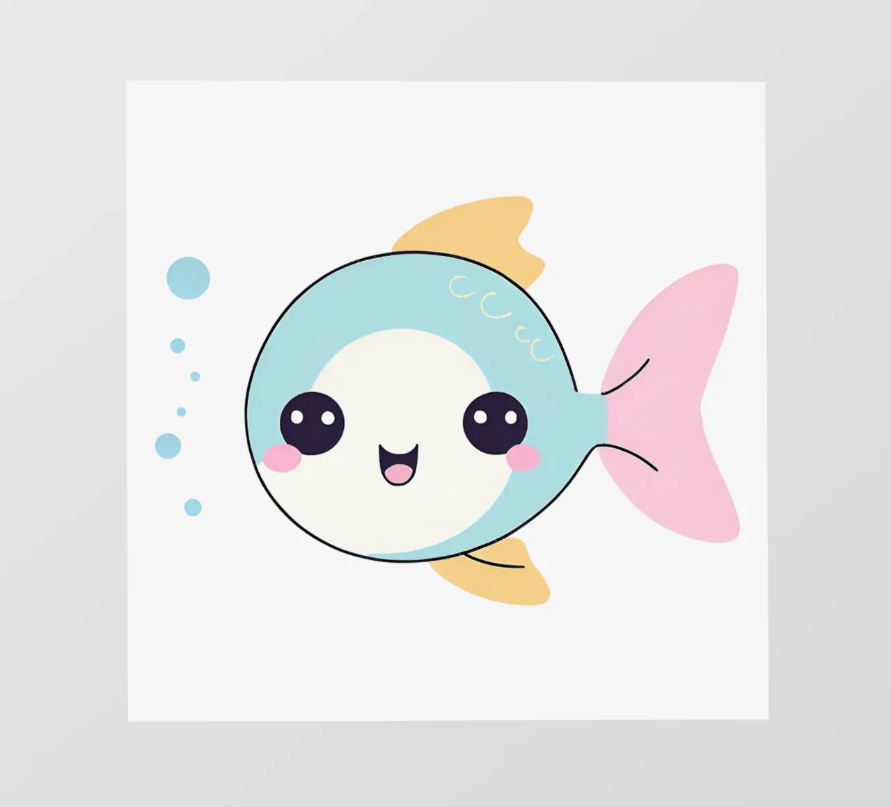 poisson kawaii 1 pellicola backlit da Rezh creations