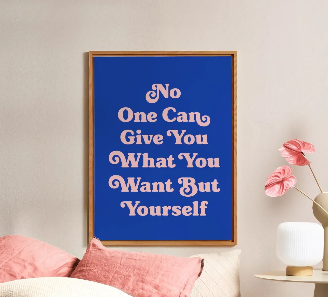 No one can give you what you want but yourself quote alu-dibond by Paigaam Studio