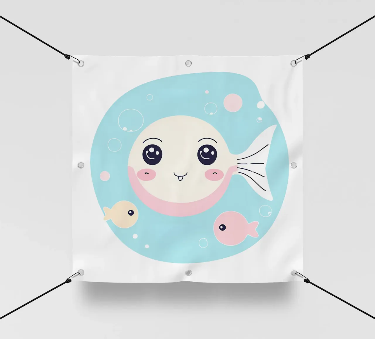poisson kawaii 2 telo in pvc da Rezh creations